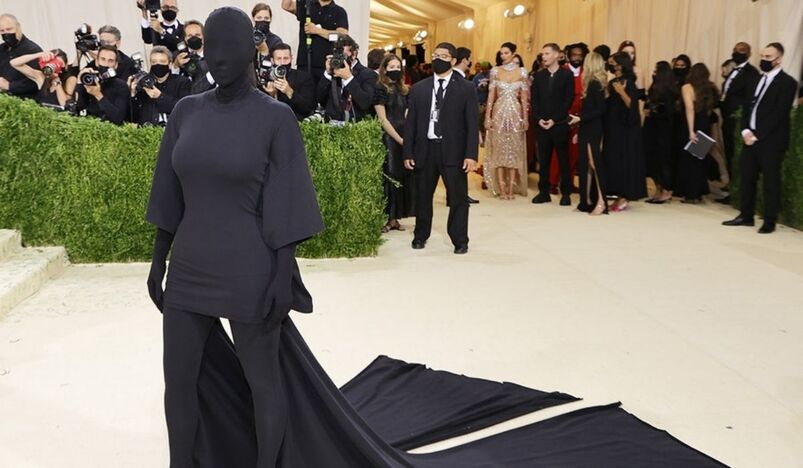 Kim Kardashian causes controversy at the Met Gala with her all black Balenciaga look